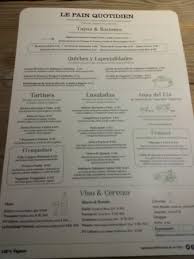 Carta Muy Corta Picture Of Le Pain Quotidien Buenos Aires Tripadvisor