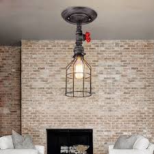 vintage industrial semi flush mount