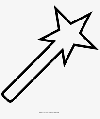 This drawing was made at internet users' disposal on 07 february 2106. Magic Wand Coloring Page Shooting Black Star Transparent Background Png Image Transparent Png Free Download On Seekpng