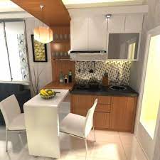 Kitchen set modern minimalis yang didominasi oleh warna putih ini tampil menarik dengan sentuhan style ala korea. Desain Dapur Apartemen Desainrumahanda Com Kitchen Remodel Small Small Kitchen Decor Small Kitchen