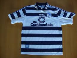 Hertha bsc cheap thai quality football kit, hertha bsc soccer jerseys, hertha bsc football shirts and customize team kit wholesale on eurojerseys.org shop Hertha Bsc 1998 99 Home Kit