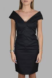 Le modèle mesure 1m75 et porte la taille s. Robe De Luxe Pour Femme Robe Decollete Prada En Coton Gris
