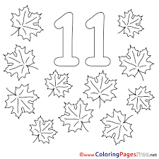 Below is a list of our numbers coloring pages. 11 Leaves Colouring Page Numbers Free