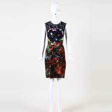 Erdem Floral Print Lace Knee Length Dress Sz 12 Ebay