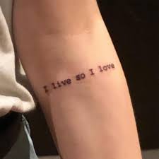 I Live So I Love" Tatuagem Em Inglês Personalizadas À Prova D 'Água Para Masculino E Mulheres | Shopee Brasil