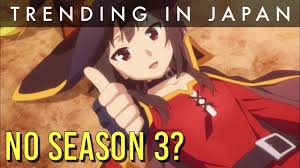 Seasons 1 and 2 have 10 episodes each so, we can expect season 3 to have 10 episodes as well, but it hasn't been made clear. Konosuba Author Confirms No Season 3 But Why Youtube