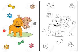 Bruno's bones is an activity to encourage children to work systematically to find the number of bones that a dog called bruno has buried in his garden. Coloring Page Jumping Dog Bone Paw Ball Vector Royalty Free Cliparts Vectors And Stock Illustration Image 147761924