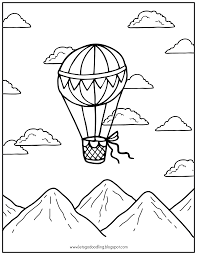 Free printable hot air balloon pattern. Free Printable Coloring Page Hot Air Balloon