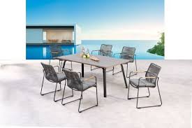 7 Tlg Dining Gruppe Sitzgruppe Bormio Symi Anthrazit Grau Gartenmobel Wohnzimmermobel Weiss Gartentisch Mit Stuhlen