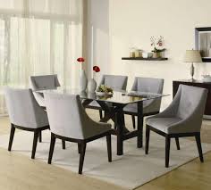 Cappuccino dining room & bar furniture : Cappuccino Finish Glass Top Modern Dining Table W Optional Items