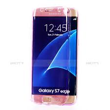 Die hülle wird auch an den rändern mit dem von ihnen gewünschten druck versehen. Silikon Hulle Handyhulle Flip Schutzhulle Durchsichtig Transparent Fur Samsung Galaxy S7 Edge G935f Violett