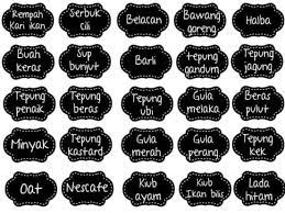 Buat sticker dapur sendiri boleh selamat dari keluarkan kos rm35. Laris E Store Nah Label Barang Dapur Print Gunting Facebook