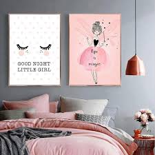 Good Night Little Girl Art Princesscute Baby Girl Roombig Etsy In 2020 Bedroom Wall Art Girl Room Girl Bedroom Walls