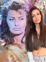 Recent collage art concept