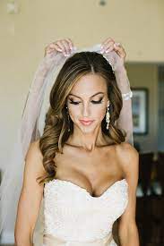 Pin By Angela Luscalzo On Ashley Gain Weddings Bride Hairstyles Wedding Hairstyles With Veil Curly Wedding Hair