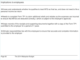 The rental income commencement date starts on the first day if so, remember to submit form tp1. The 2014 Malaysian Budget Information Ppt Download