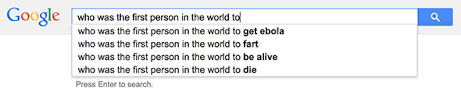 As many of you have noticed, the answers are not correct any more. Google Autocomplete Not As Weird Dark Or Fun As It Used To Be