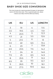 Shoe Size Conversion Chart Aidie London Baby Goods