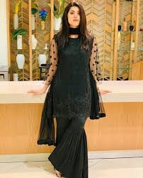 Black Pakistani Dress Black Punjabi Suit Black Dress Black Salwar Suit Fashion Trends En 2020