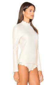 marysia swim swamis rashguard metallic cream women swimwear