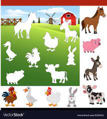 Vector Illustration Of Find The Correct Shadow Farm Animals Download A Free Pr Farm Animals Preschool Preschool Activities Toddler Toddler Learning Activities