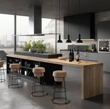 It would be an excellent choice in a take your kitchen island with seating to a whole new level of modern beauty with an unexpected. Modern Kitchen Ideas For Your Home Apartmen Kitchen In Black And Wood Modern Kitchenmodern Modern Kitchen Kitchen Design Home Decor Kitchen