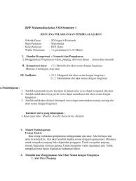 3 jam pelajaran @ 35 menit ii. Rpp Matematika Kelas 3 Sd Semester 1 Pdf