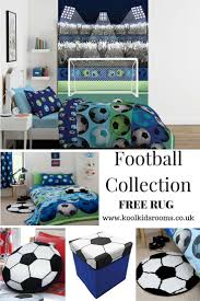 Blue Football Themed Bedroom By Catherine Lansfield Includes 7 Items Blue Football Single Duvet Cover Soccer Themed Bedroom Bedroom Themes Football Bedroom