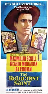 One of our customers, Alfred, mentions seeing The Reluctant Saint when it  was first released in 1962. We have the original theatrical poster for the  movie hanging in our office (it's huge--over