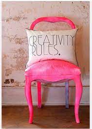 He believed that you shouldn't go into something with the aim of only keeping it simple. Creativity Rules Inspirational Quote Pink Chair Decor Pillows