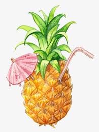 Pineapple Fruit Juice Fruit Summer Illustration Cartoon Hand Painted Literature And Art Fresh Juice Hand Painted Pineapple Drawing Pineapple Art Fruits Drawing