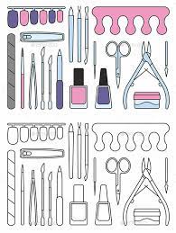 Manicure Tools Icons Manicure Tools Manicure Nail Salon Design