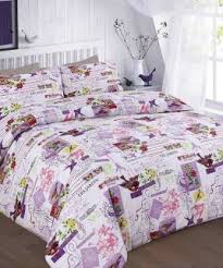 Tilly Floral Purple Bedding Set Matching Bedding And Curtains Duvet Bedding Fitted Bed Sheets