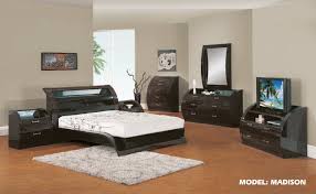 Carolina direct has a great selection of beds, dressers, nightstands, armoires, chests, and kids bedroom furniture. Global Furniture Madison Glossy Black Zebrano Bedroom Set