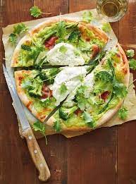 Pizza A La Creme De Brocoli Ricardo Recipe Broccoli Pizza Ricardo Recipe Food