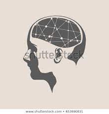 Abstract Illustration Of A Human Head With Brain Woman Face Silhouette Medical Theme Creative Concept Connected Li Art Poster Design Human Head Illustration