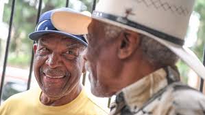 Hall of Fame Blues player Mac Arnold at the Wren Pavilion in Anderson