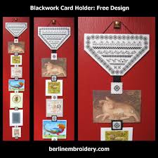 Blackwork Card Holder Free Instructions Berlin