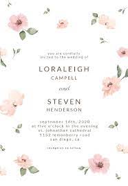 Cherry Blossom Wedding Invitation Template Free Greetings Island Free Wedding Invitation Templates Free Wedding Templates Wedding Invitation Templates