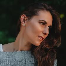 スターリングシルバー天然ミルキーアクアマリン宝石ラウンドブルースタッドイヤリング ブルー