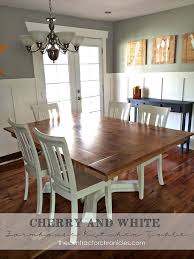 Cherry And White Farmhouse Table Revamp White Farmhouse Table Kitchen Table Chairs Farmhouse Table