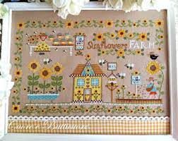 Cross stitch patterns, cross stitch kits and accesories at stitch & frog. Cuore E Batticuore Sunflowers Farm Cross Stitch Pattern 123stitch