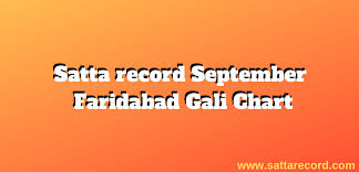 Update Satta Record September Faridabad Gali Chart