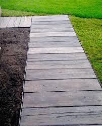 This Sidewalk Is Not Wood It Is A Cement Product From Burnco Decks Backyard Backyard Sidewalk