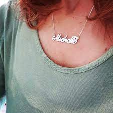 Hey I Found This Really Awesome Etsy Listing At Https Www Etsy Com Listing 701152500 Rose Gold Diamond Necklace Gold Name Necklace Nameplate Necklace Silver