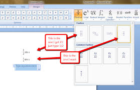 How To Type A Small Fraction In Word 2007 Equation Editor Super User