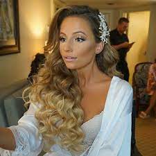 Glam Waves Big Hair With One Side Pinned Back Big Curled Hairstyles Curled Wedding Hair Wedding Hair Down Prom Hair Down