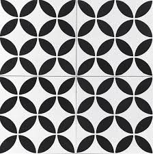 Rated 5 out of 5 stars. Handmade Encaustic Cement Tiles Circles Black