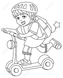 236 x 332 file type: A Kid In A Bike Helmet And With A Backpack On His Back Rides Royalty Free Cliparts Vectors And Stock Illustration Image 126199445