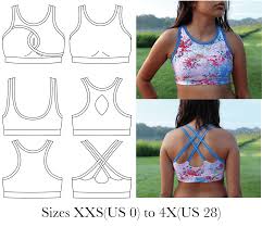 Beautiful sports bra pattern, super easy to make and very comfortable for exercise. Calista Curvy Bra Top Tunic Dress